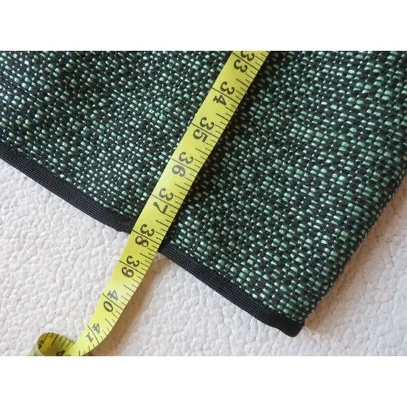 M MISSONI MADE IN ITALY TEXTURED SLEEVELESS DRESS GREEN BLACK MODEST LARGE - Picture 9 of 9